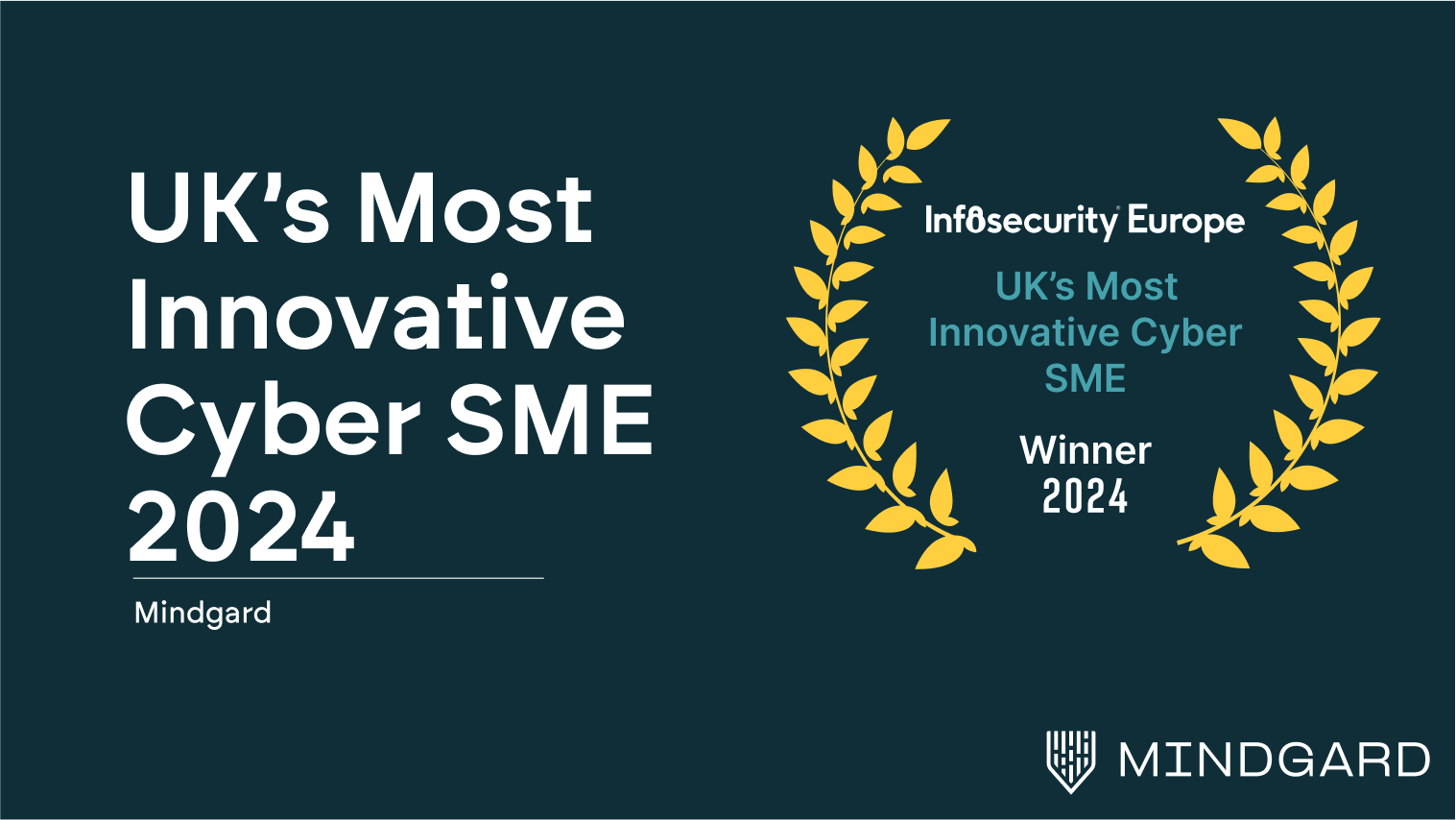 Mindgard is UK's Most Innovative Cyber SME 2024 at Infosecurity Europe